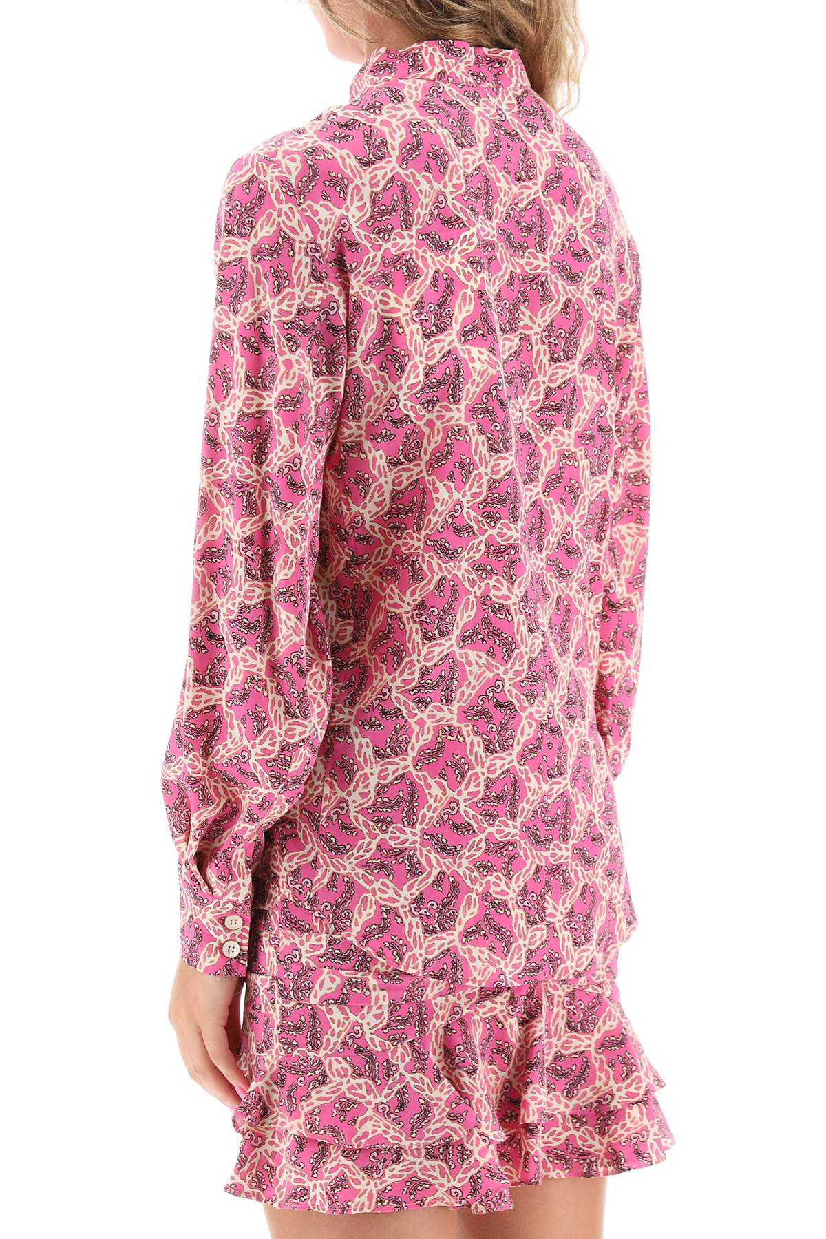 Ilda Silk Shirt With Paisley Print  - Blu