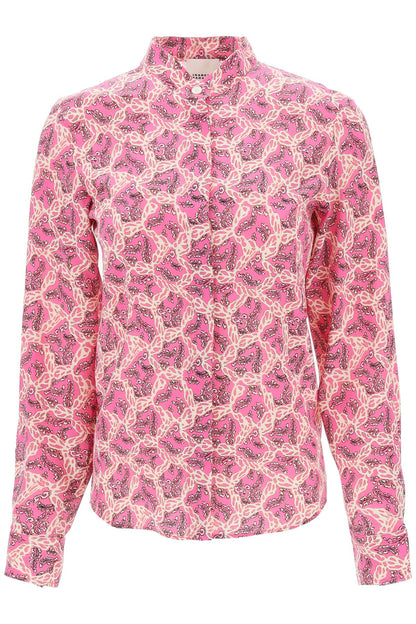 Ilda Silk Shirt With Paisley Print  - Blu