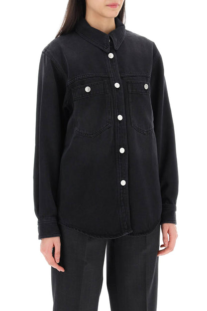 Denim Talbot Shirt  - Black