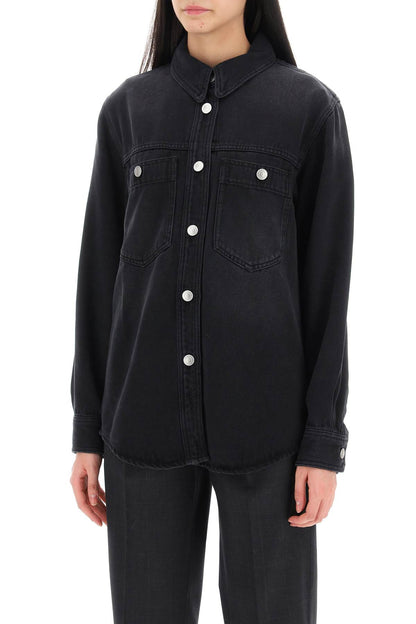 Denim Talbot Shirt  - Black