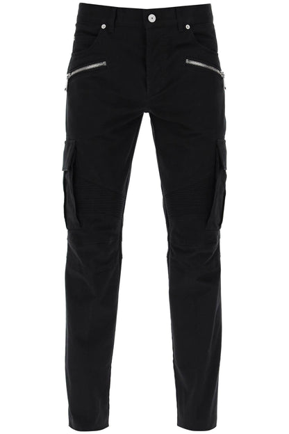 Tapered Cargo Pants  - Black