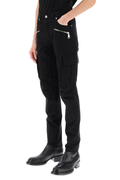 Tapered Cargo Pants  - Black