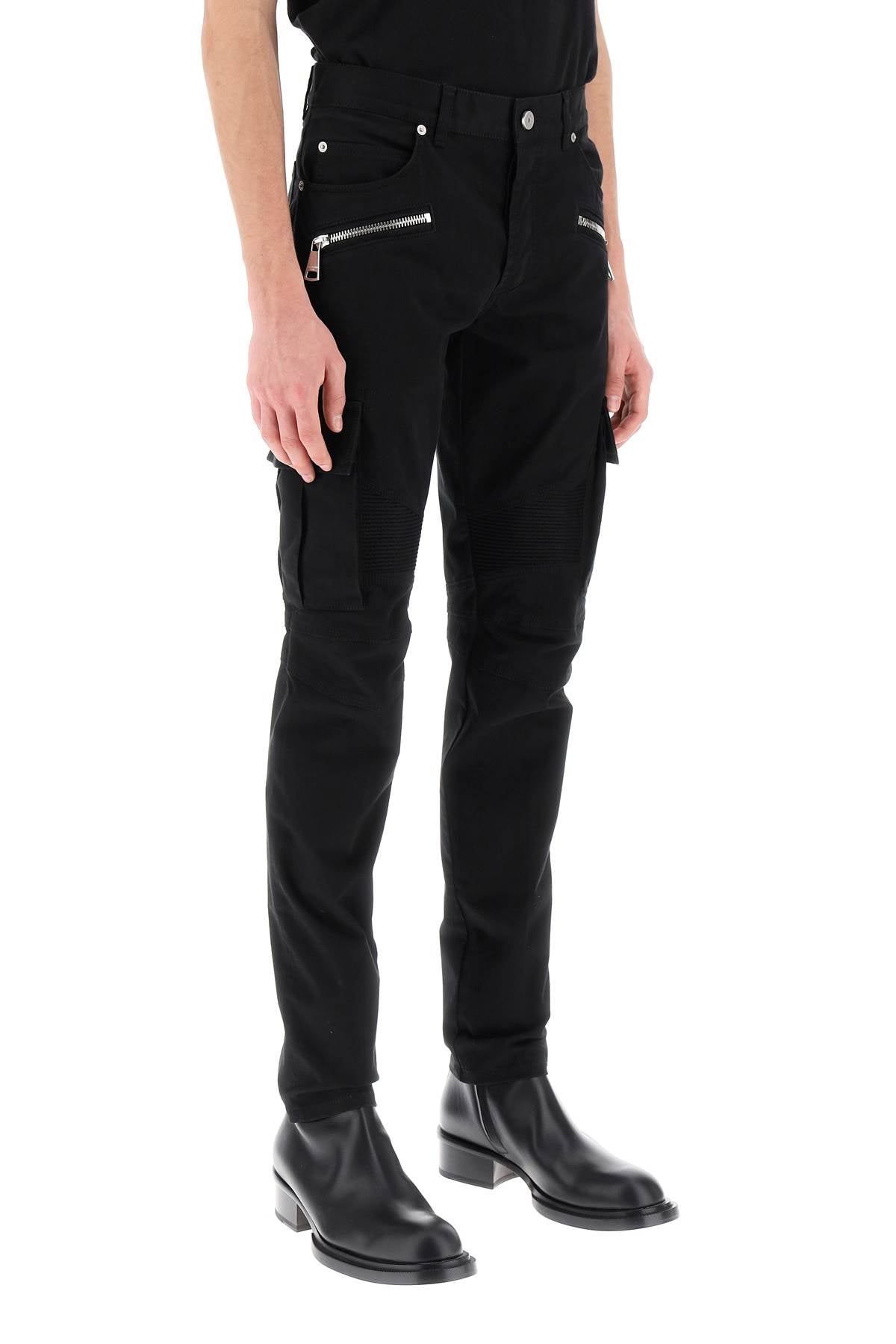 Tapered Cargo Pants  - Black