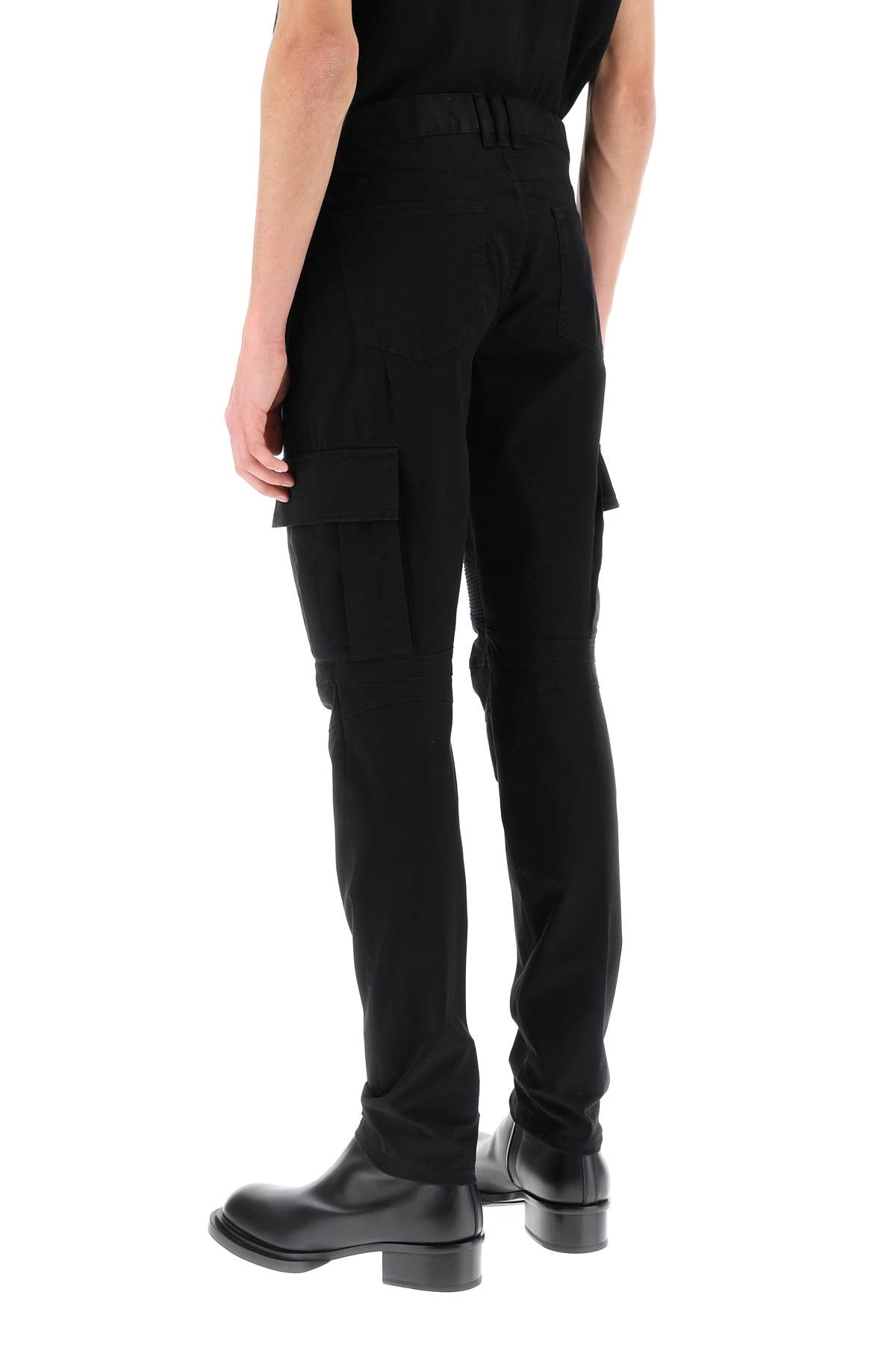 Tapered Cargo Pants  - Black