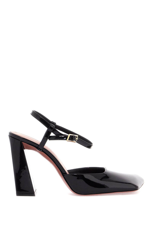 'charlotte Patent Leather Dã©col  - Black