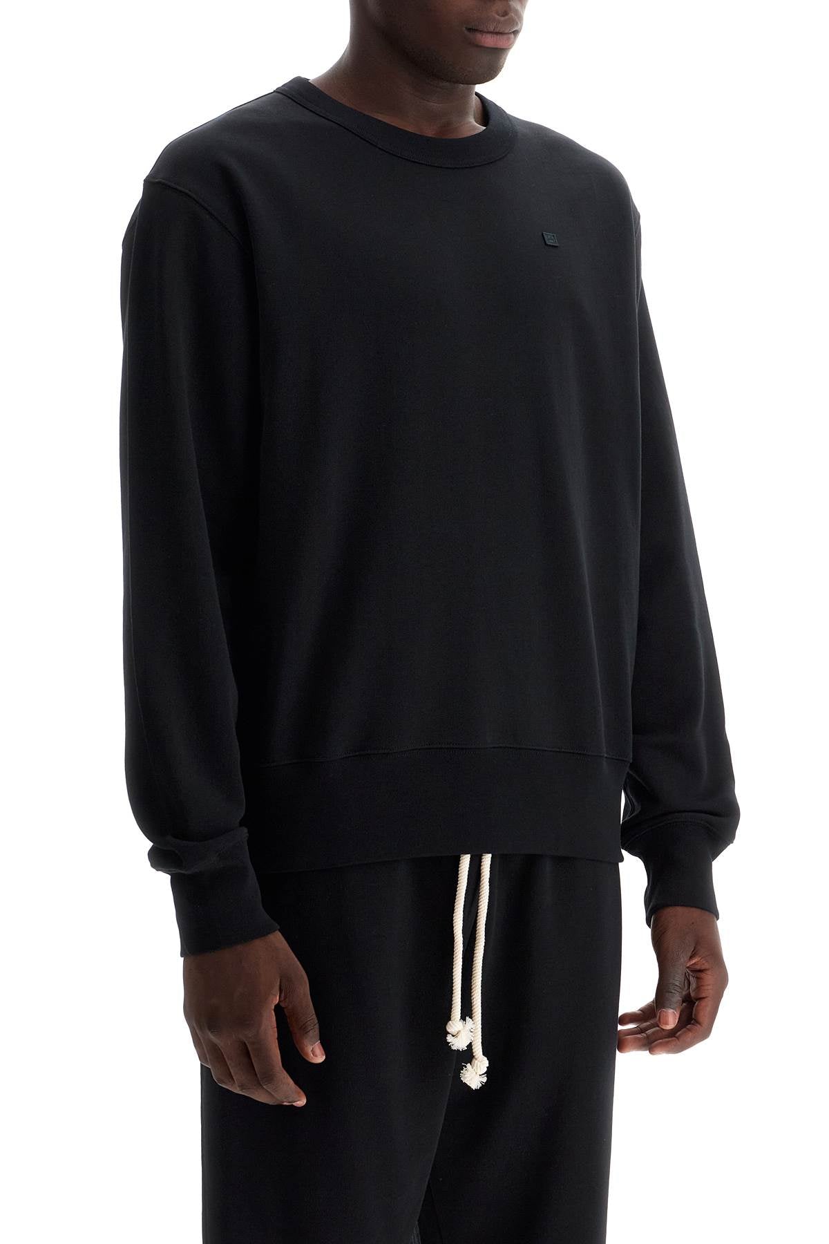 Organic Cotton Crewneck Sweatshirt  - Black