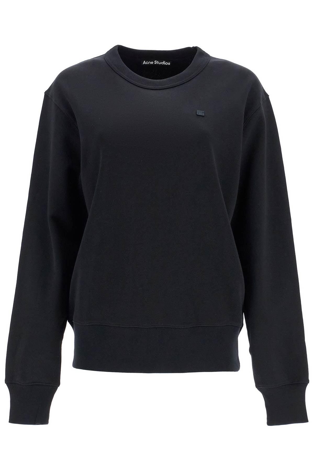 Organic Cotton Crewneck Sweatshirt  - Black