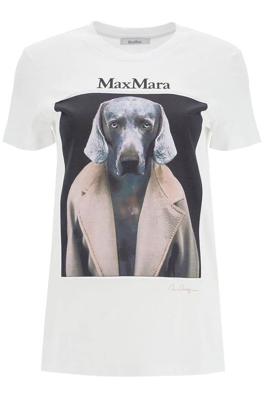 T-shirt With Wegman Print  - White