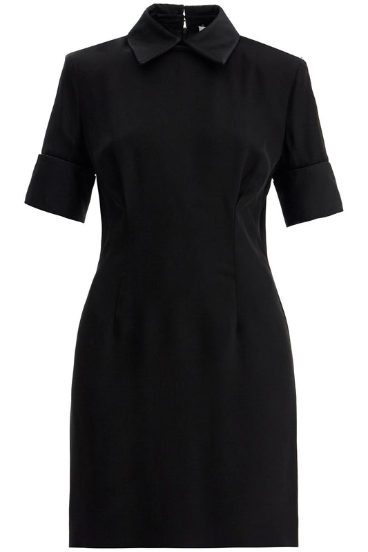 Short-sleeved Mini Dress  - Black