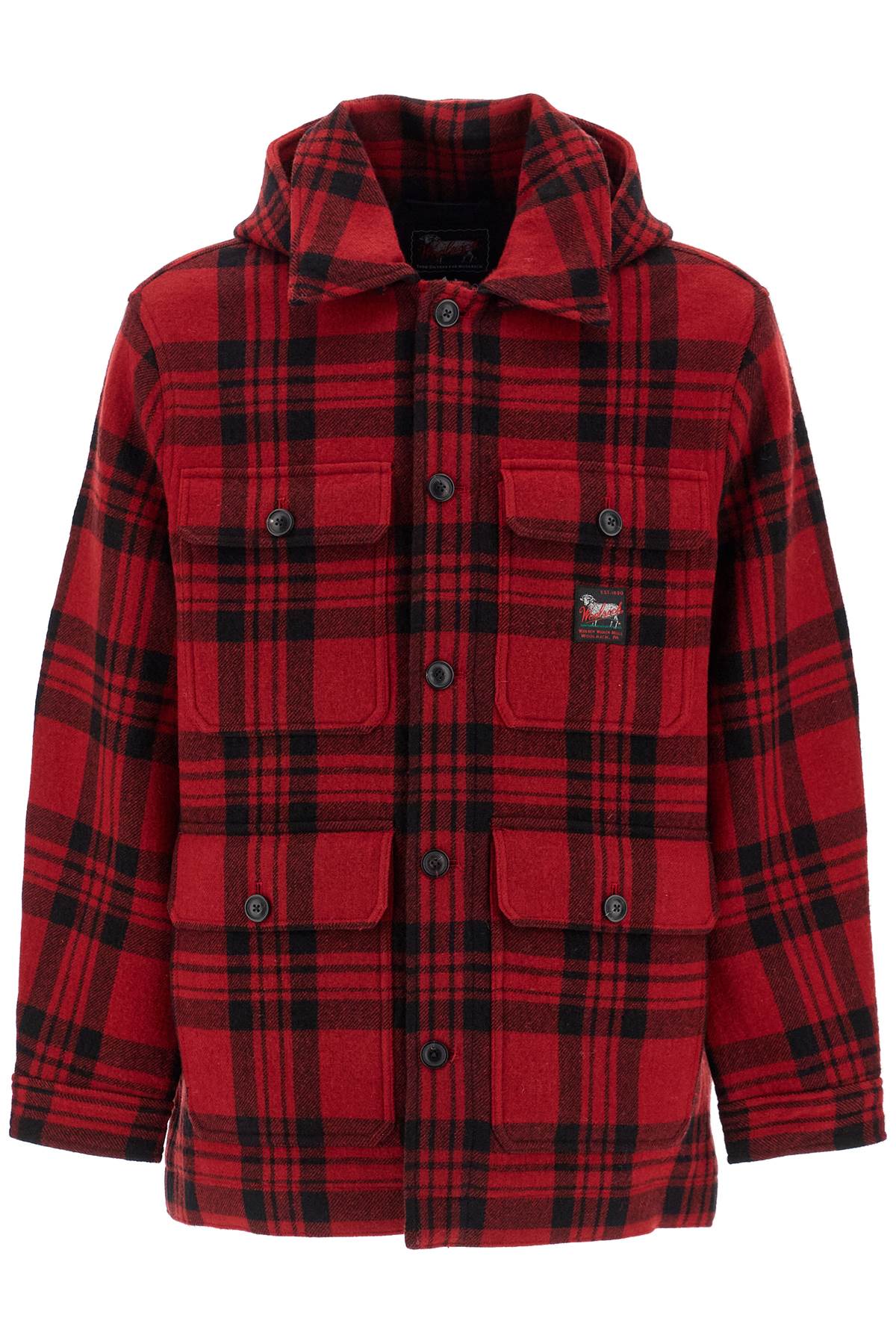 Plaid Cruiser Hooded Jacket  - Red