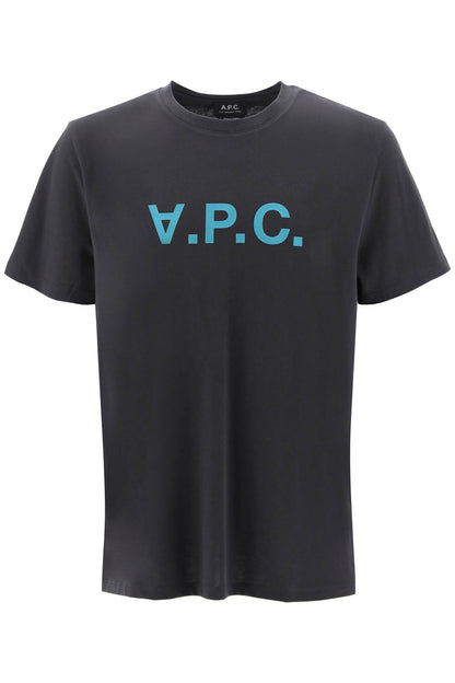 Flocked Vpc Logo T-shirt  - Grigio