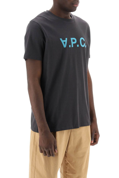 Flocked Vpc Logo T-shirt  - Grigio