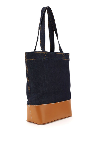 Axel Denim Tote Bag  - Blu