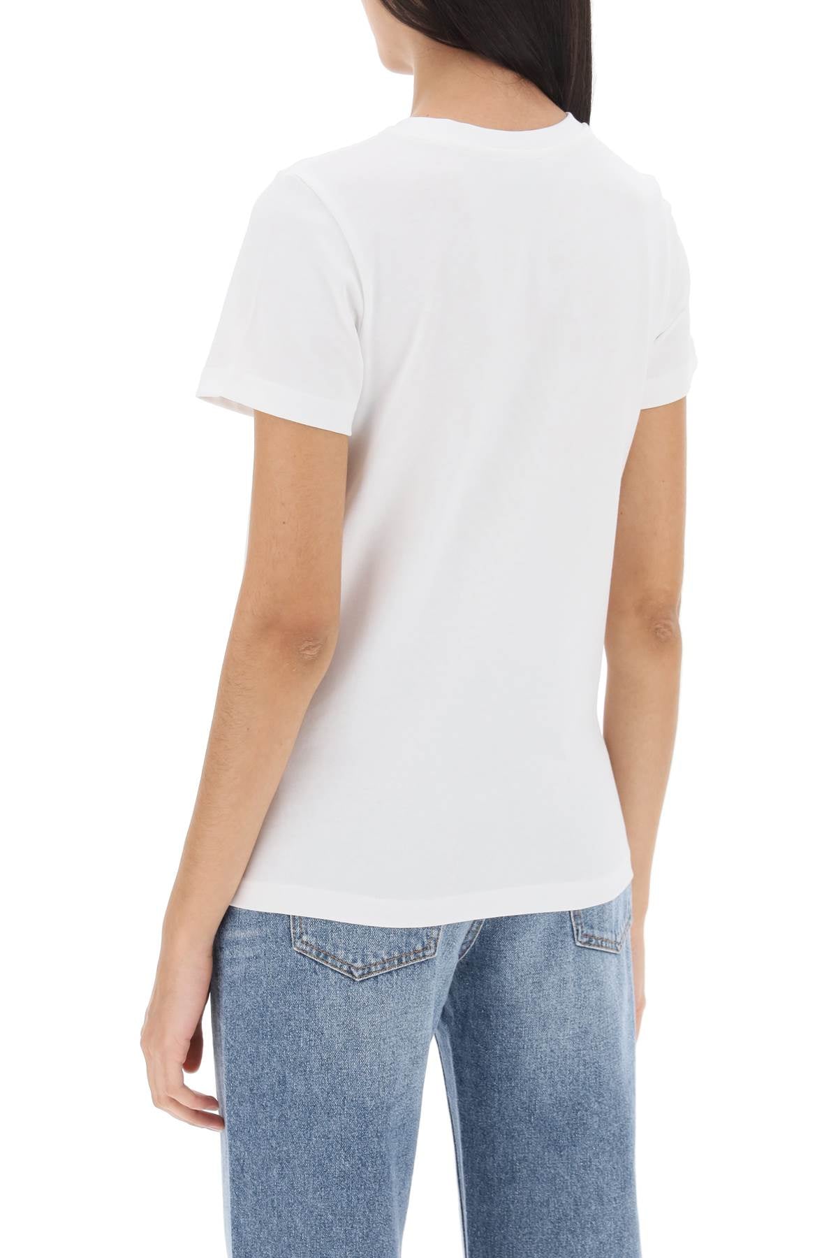 Denise T-shirt With Logo Embroidery  - White