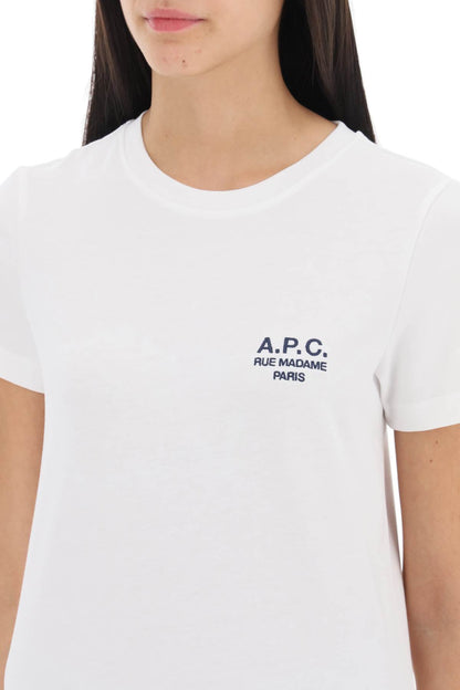 Denise T-shirt With Logo Embroidery  - White