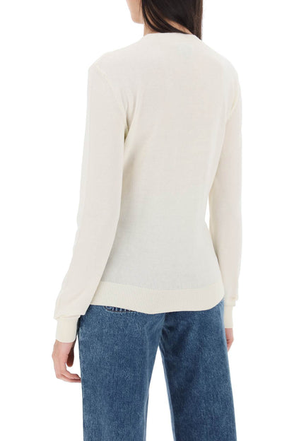 Cotton Victoria Pullover Sweater  - White