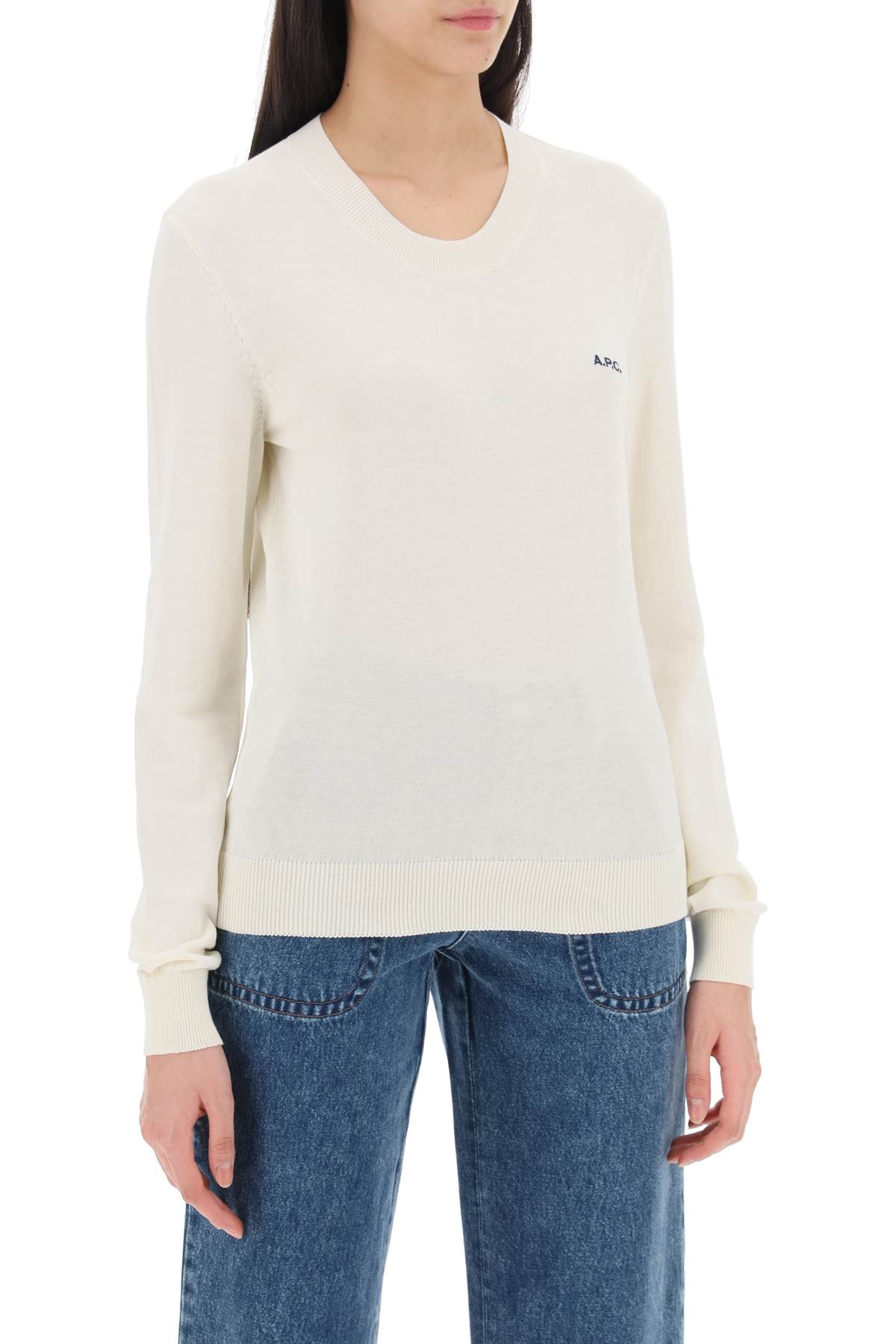 Cotton Victoria Pullover Sweater  - White