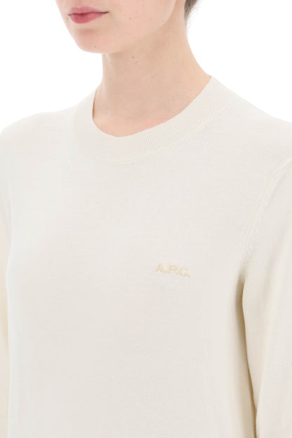 Vera Cotton Crewneck Pullover  - White