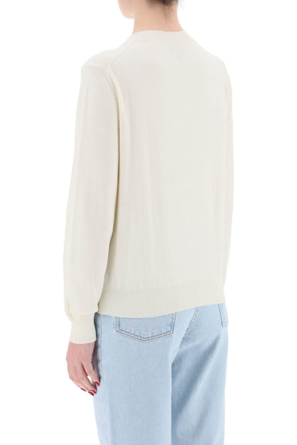 Vera Cotton Crewneck Pullover  - White