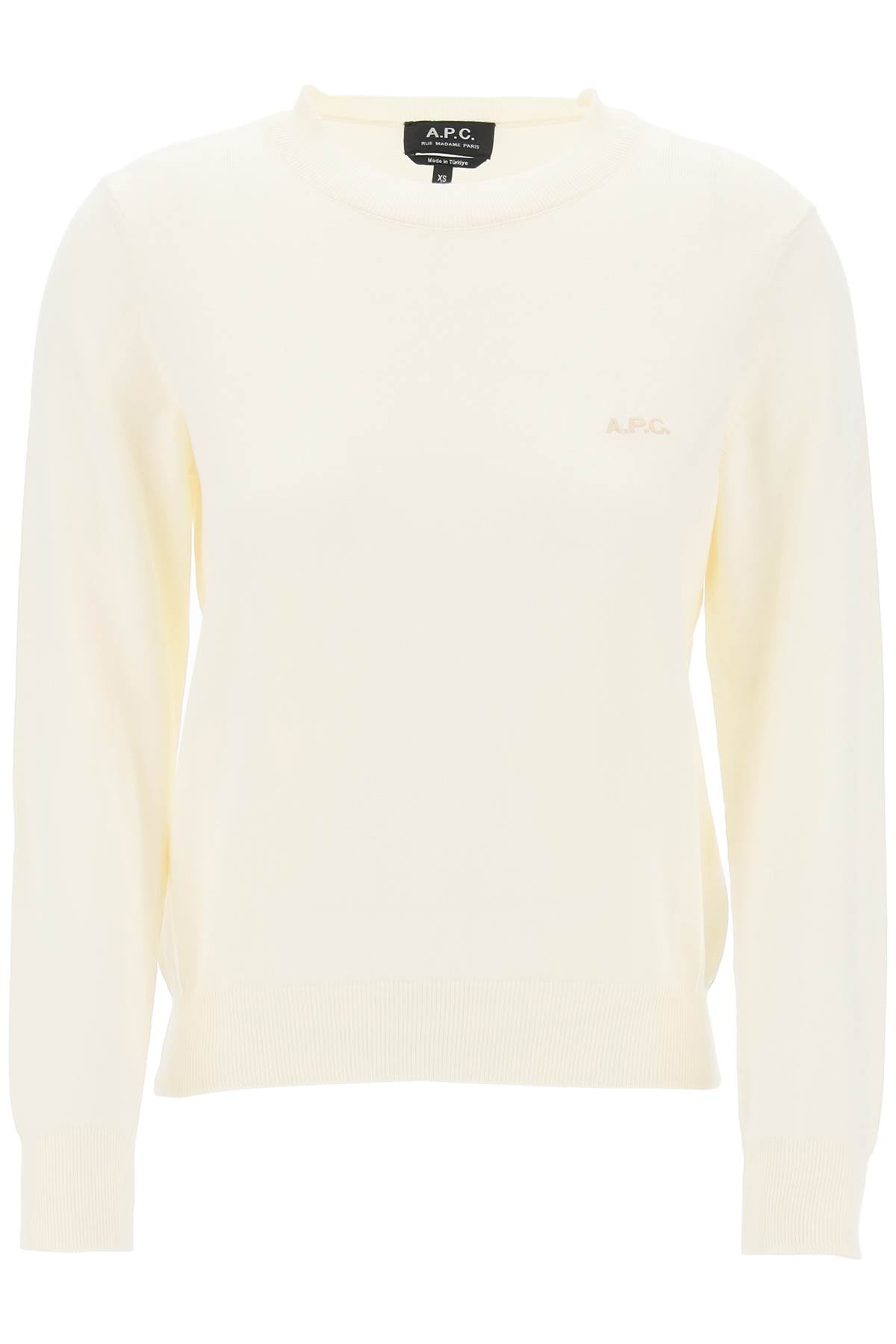 Vera Cotton Crewneck Pullover  - White