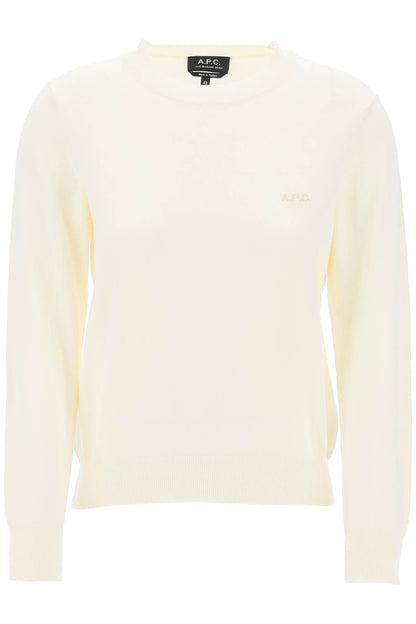 Vera Cotton Crewneck Pullover  - White