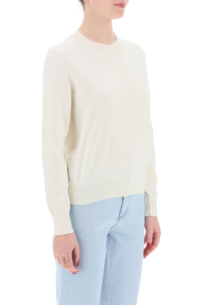 Vera Cotton Crewneck Pullover  - White