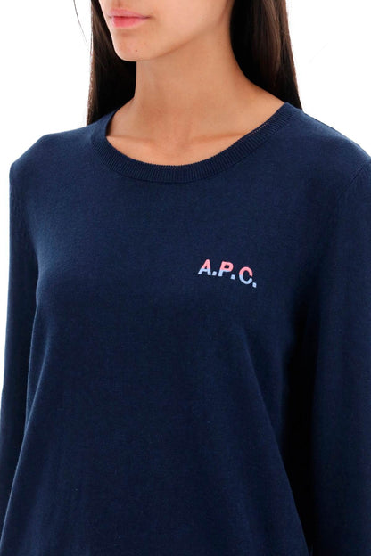 'albane' Crew-neck Cotton Sweater  - Blu