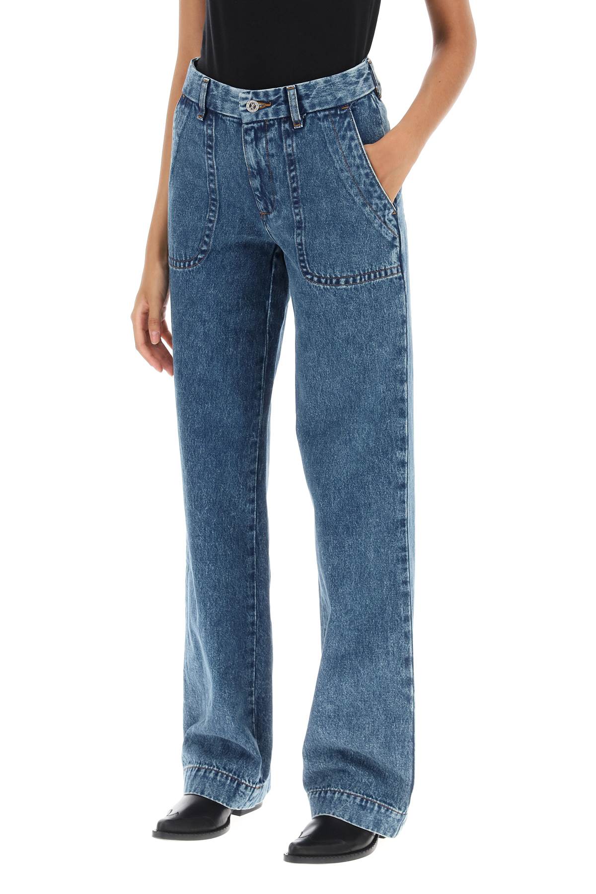 Seaside Wide Leg Jeans  - Blu