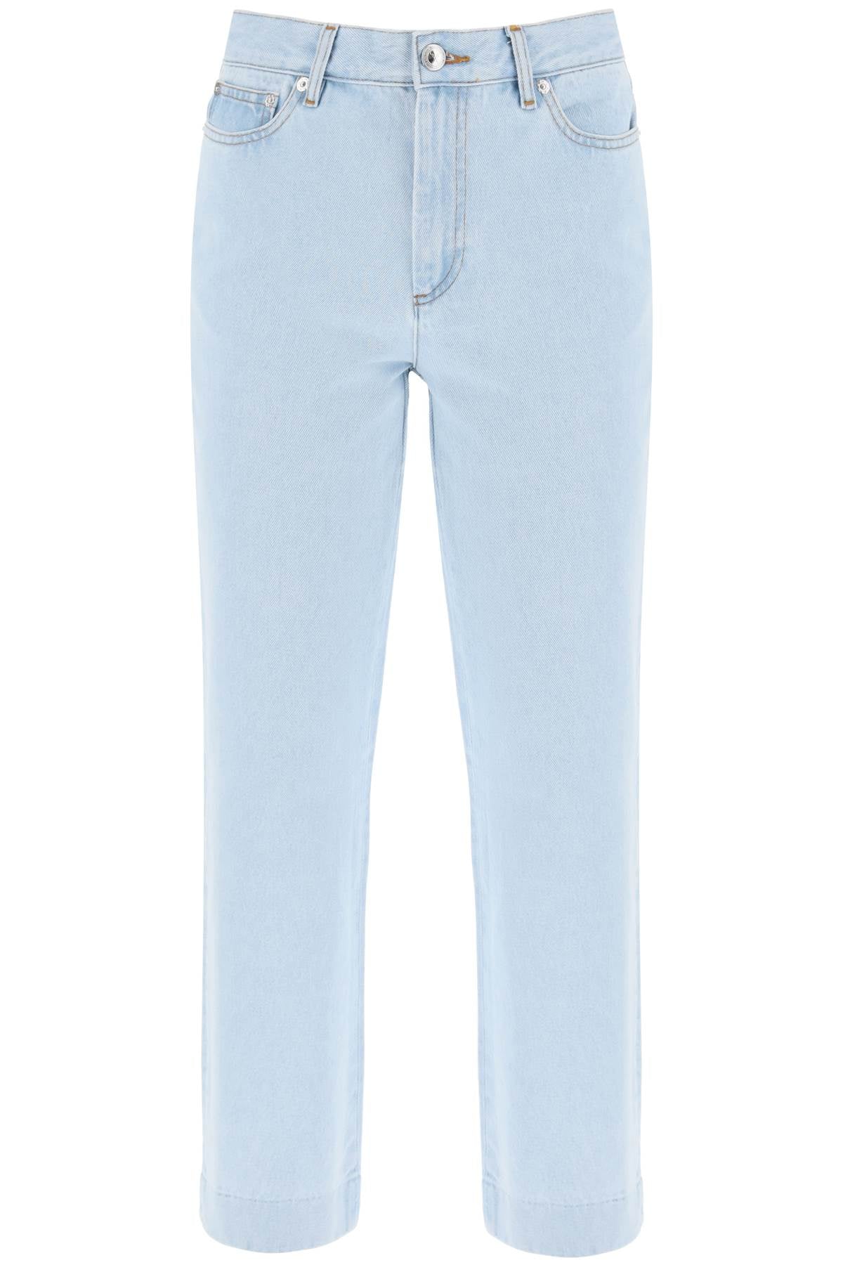 New Sailor Straight Cut Cropped Jeans  - Light Blue