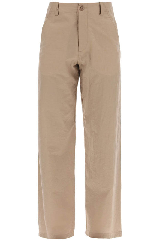 Mathurin Crepe Pants  - Brown