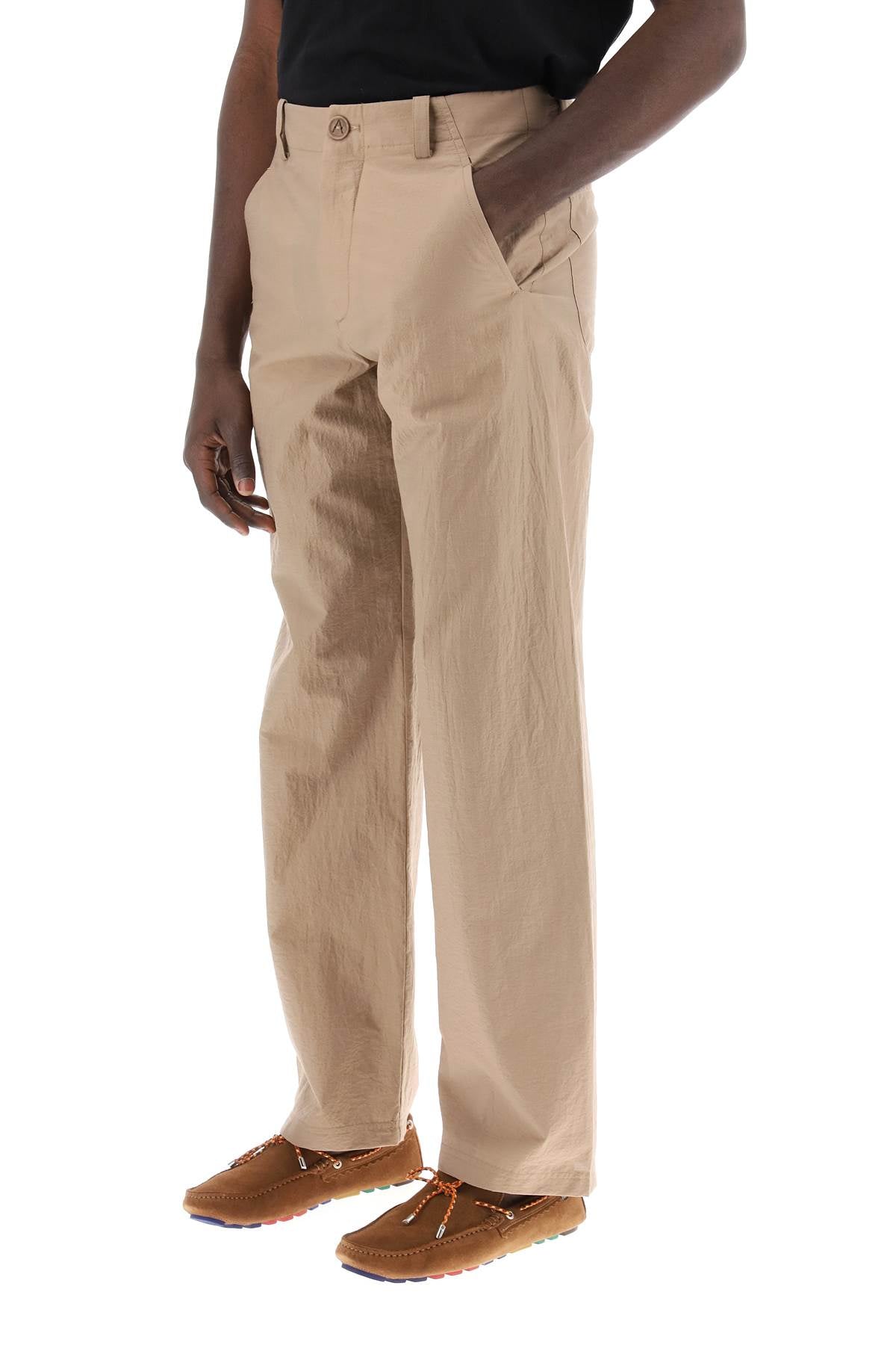 Mathurin Crepe Pants  - Brown