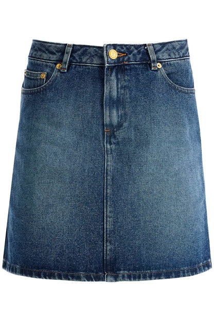 Denim Mini Skirt  - Blue