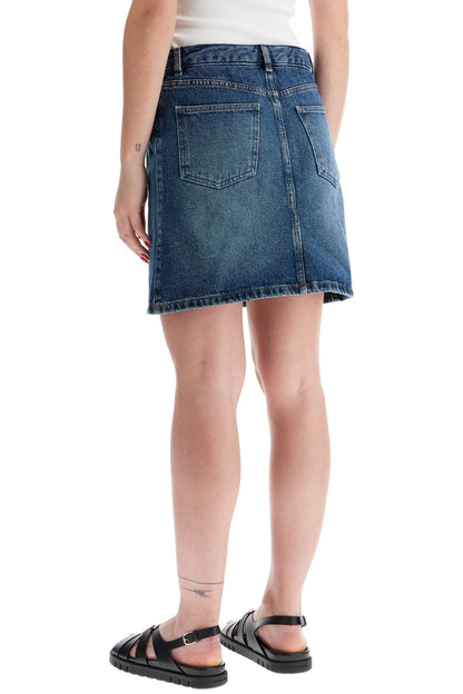 Denim Mini Skirt  - Blue