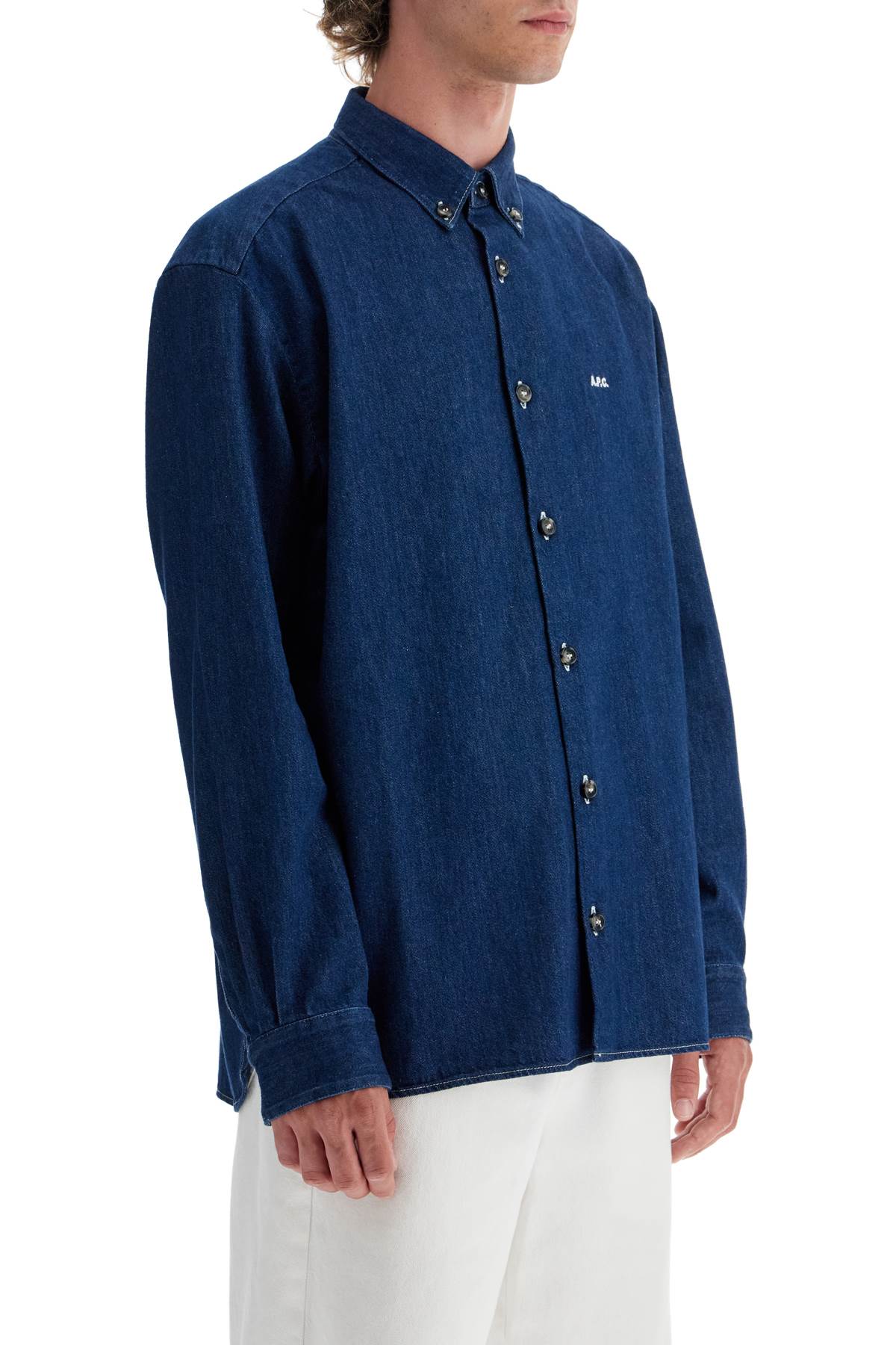 "lightweight Denim Mathias Shirt  - Blu