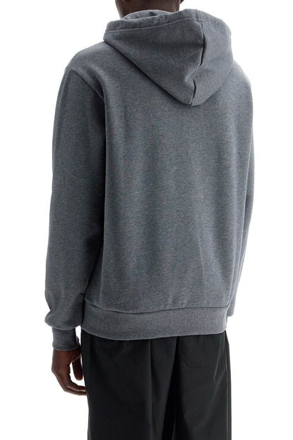 Hooded Sweatshirt With Flocked  - Grey