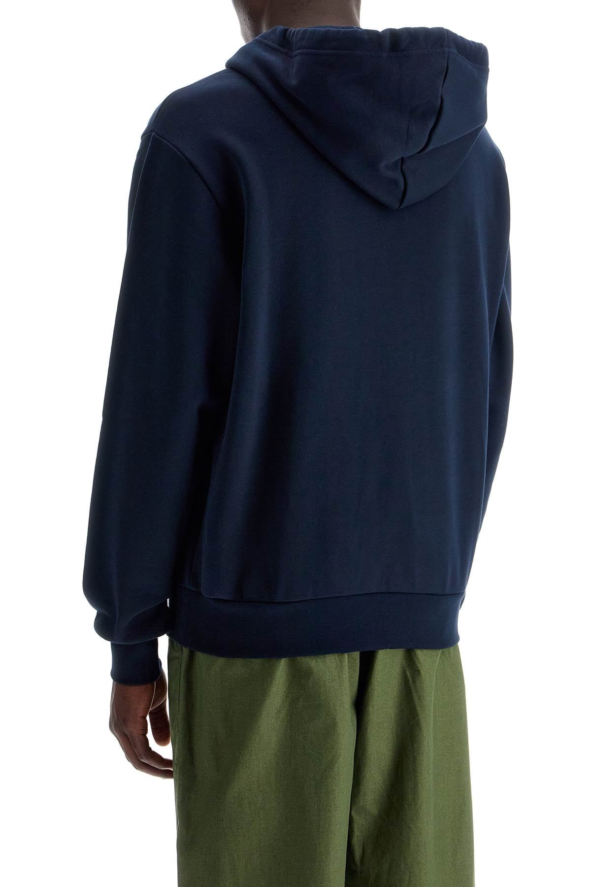 Hooded Sweatshirt With Flocked  - Blue