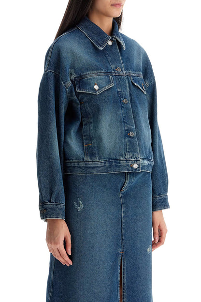 "boxy Denim Jacket In C  - Blue