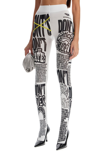 Printed Tights Tyt X  - White