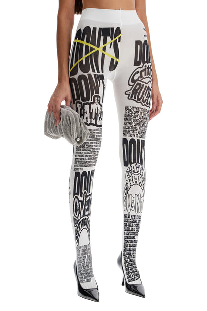 Printed Tights Tyt X  - White