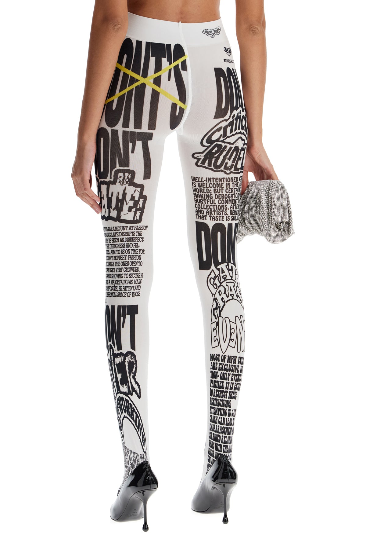 Printed Tights Tyt X  - White