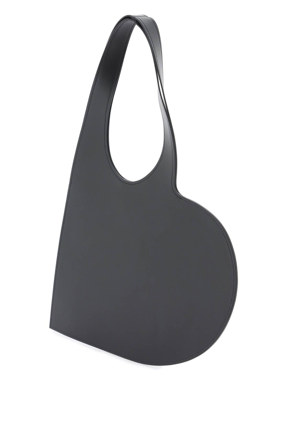 Heart-shaped Small Tote Bag  - Black