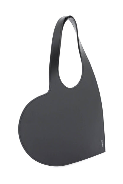 Heart-shaped Small Tote Bag  - Black