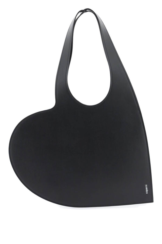 Heart-shaped Small Tote Bag  - Black