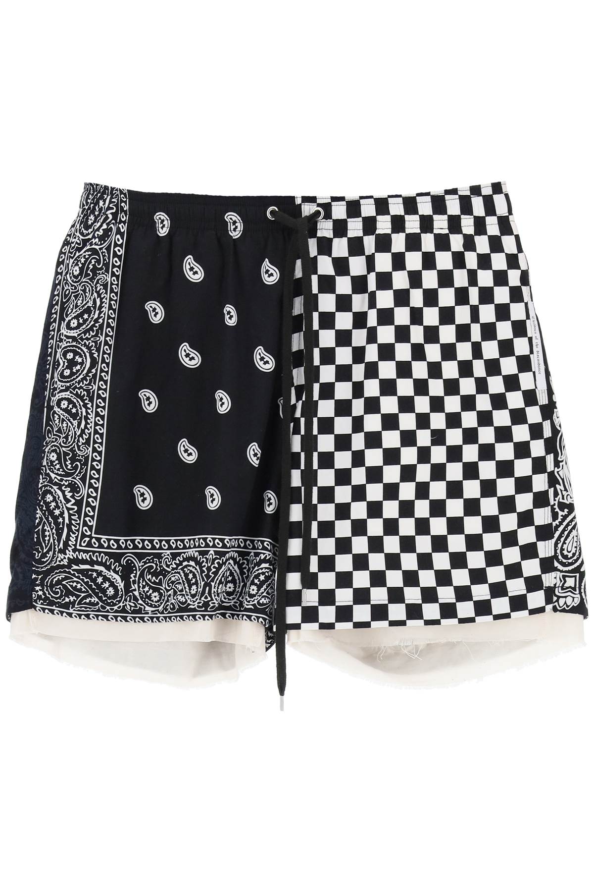 Bandana Patchwork Shorts  - Nero