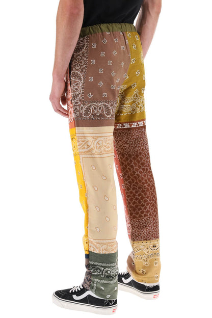 Bandana Patchwork Pants  - Marrone