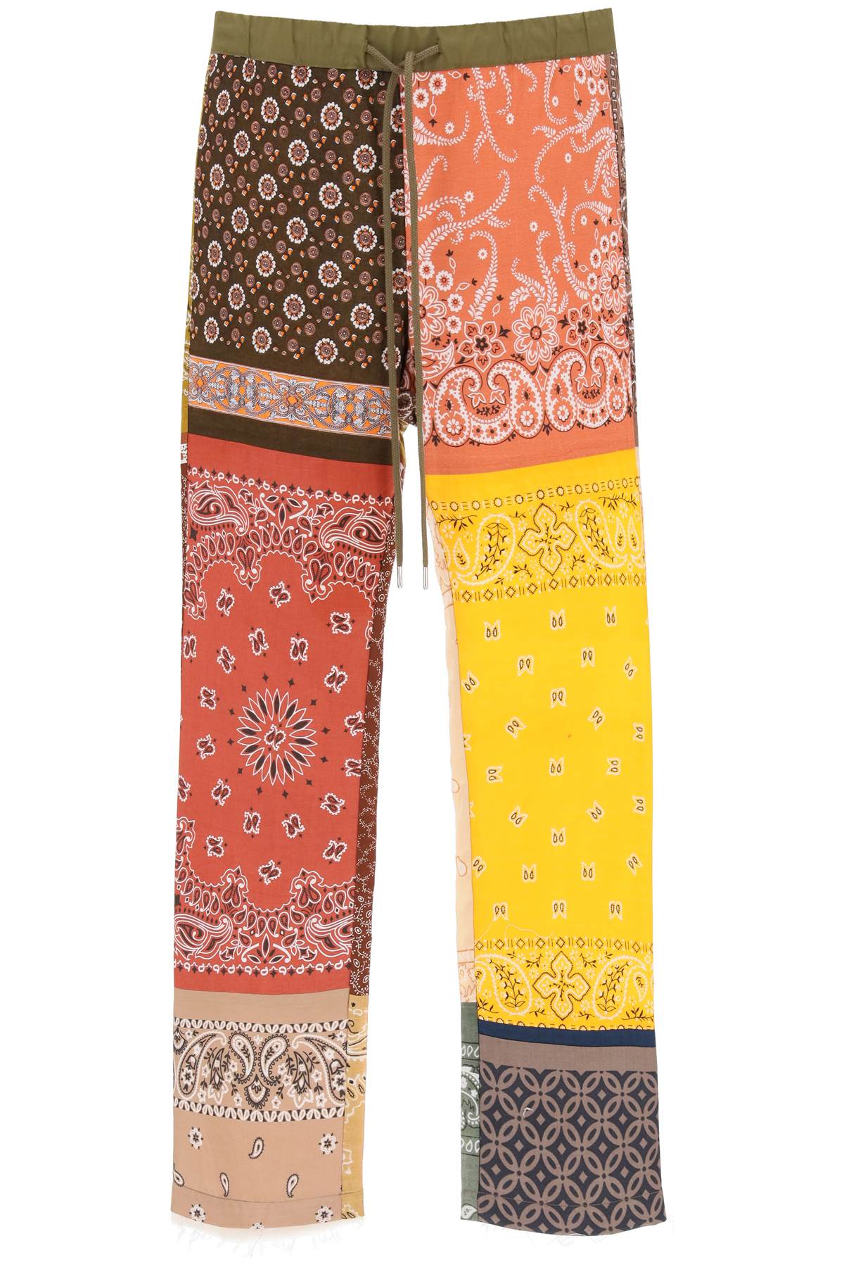 Bandana Patchwork Pants  - Marrone