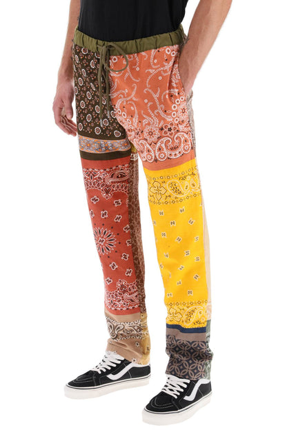 Bandana Patchwork Pants  - Marrone