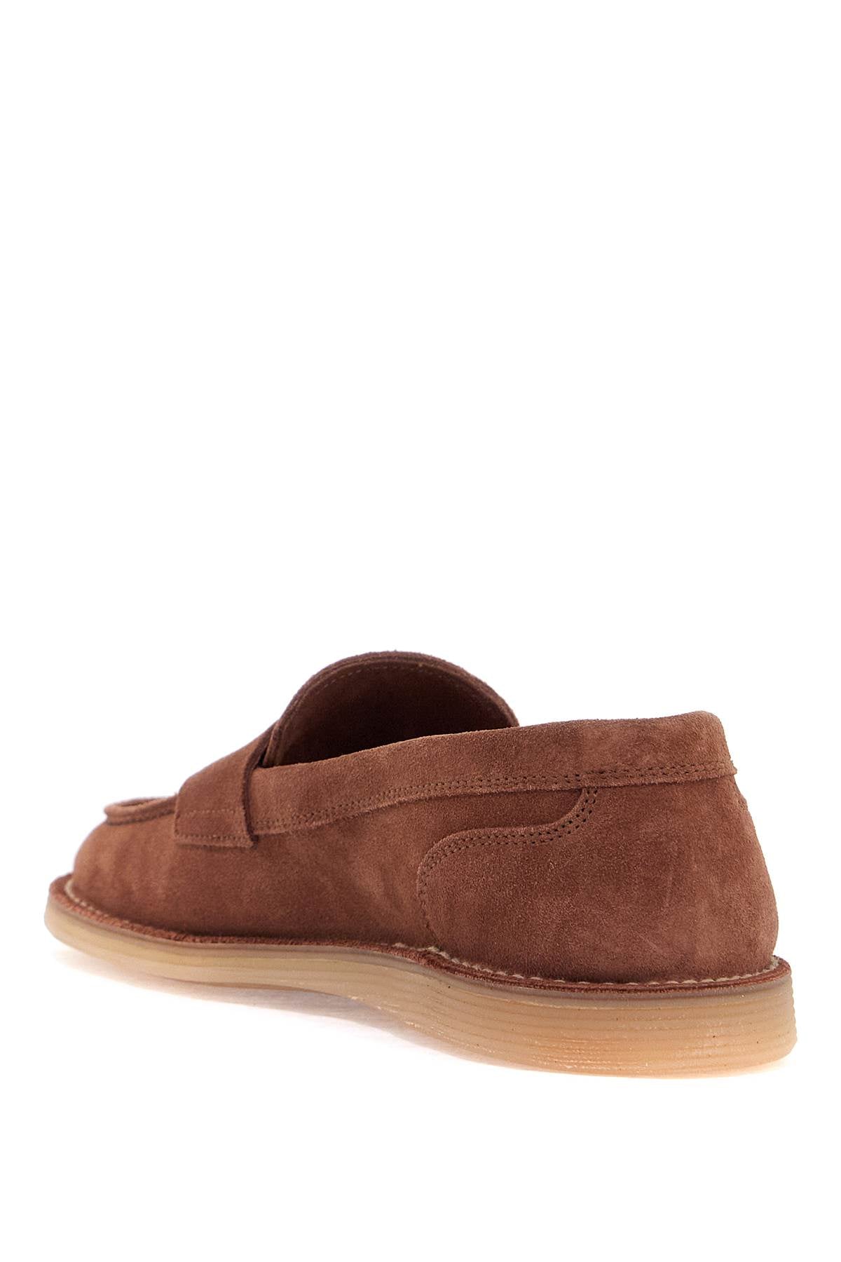 Suede Leather Moccas  - Brown