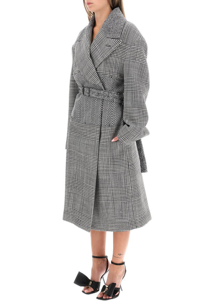 Cashmere Patchwork Coat  - Bianco