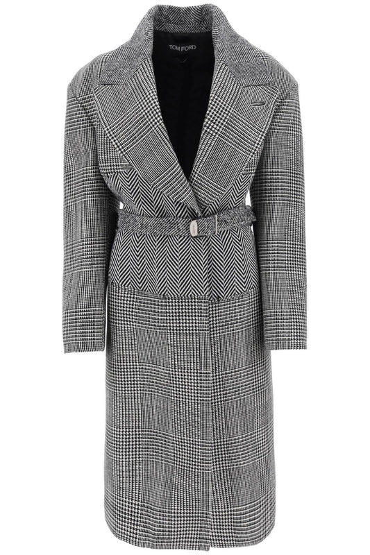 Cashmere Patchwork Coat  - Bianco